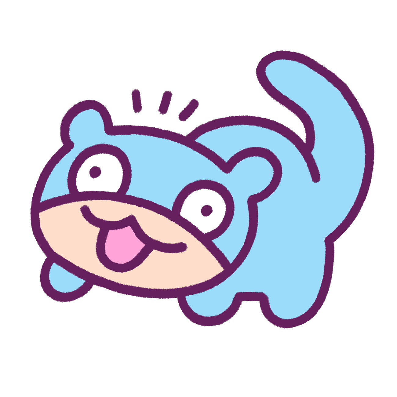 my profile picture, a silly blue slowpoke